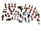 Vintage Lot Of 41 Barclay Lead Train Layout Figures Motorcycle Farmer Conductor 