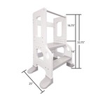 1-3 Safe 2-in-1 Kitchen Step Stool Learning Tower Kids Ages Durable Anti-slip Us