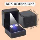 Novel Box Square Shaped Earring Box With Led Light For Wedding   Happy Occasions
