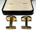 Caduceus Cufflinks Gold Tone Mother Of Pearl