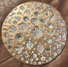 Vintage Antique Indian Multi Design Engraved Brass Dye Mold Seal Stamp Heavy    