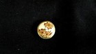 Antique Japanese Meiji Period Hand Painted Satsuma Button   Pink Flower Blossom