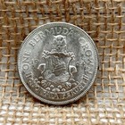1964 British Bermuda One Crown  500 Silver Great Britain Uk 5 - 5s Coin