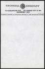 Vintage Note Sheet Grinnell Company Fire Protection Systems Kansas City Missouri