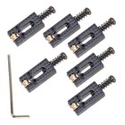 6 replacement Metal Saddles Roller Bridge Tremolo Wrench For Fender Strat Guitar