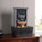 Home D  cor 10 3 In Indoor Waterfall Fountain Relaxation High Pressure Water Pump