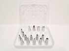 Wilton Set Of 16 Piping Tips Cake Decorating With Case Stainless 