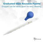 Graduated Medicine Glass Droppers 10ml Transfer Pipet Pipette 8  With Scale