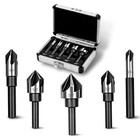 Countersink Drill Bit Set  Hss424  82   5-flute  1 4  To 3 4  Wood  Metal Plastic