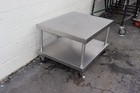 37 In  X 30 In  Stainless Steel Equipment Stand  W  Wheels   Undershelf  Used