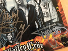 Motley Crue Fully Signed Hard Rock Promo Photo X4 Beautiful Sigs  
