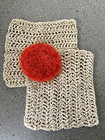 Set Of 3 Handmade 9 x9  Cotton Crocheted Dishcloths  2    4  Dish Scrubby  1 