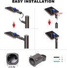 Juyace 480w Led Parking Lot Light 2 Pack  Slip Fitter Mount Outdoor Street Light