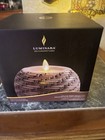 Luminara Flameless Candle Basket Weave Globe Round 4 25x4 25  Real Flame Effect