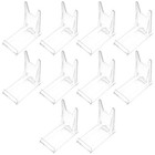 Acrylic Display Stands Clear Adjustable Plate Photo Holder 10 Pack Desk Easel