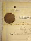 Abstract Of Title John L Terrell  terrell Texas 28 Pages Seal Stamped 