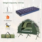 1-person Waterproof Camping Tent Cot With Air Mattress  Pillow  Sleeping Bag