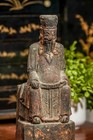 Interesting Carved Wood Asian Scholar Antique Figure Art Statue Sculpture
