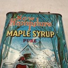 Vintage Rare Pure New Hampshire Maple Syrup Graphic 2 Quart Tin Metal Can