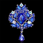 Wedding Bridal Big Crystal Rhinestone Bouquet Brooch Pin For Women s Gown
