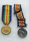 Great Britain World War I Victory   King George Silver Medals Orginal Antique