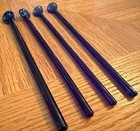 Lot Of 4 Vintage Mcm Cobalt Blue Glass Cocktail Swizzle Spoons Stirrers