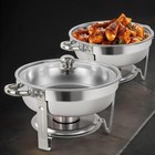 6 Quart 2 Pack Chafing Dish Buffet Set Catering Food Warmer Round Chafing Dishes