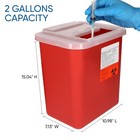 Contenedor Para Objetos Punzantes Con Tapa Abatible De 2 Cuarto De Galon 3-pack