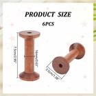 Wooden Spools 6pcs Empty Wood Thread Spools Sewing Bobbins Spools Craft For J   