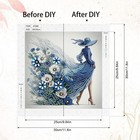 Diamond Art Painting Kit  Pretty Dress Fashion 11 8 X Inches  Lady Blue 