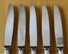 French Christofle Perles Dessert Knives Set Total 5 Pieces  