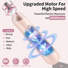 Professional Manicure Pedicure Kit  Cordless Electric Nail File Set  Recharge   