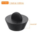 2pcs Rubber Drain Stopper Bathtub Drain Plug Fits 1 Inch To 1-3 8 Inch  Black