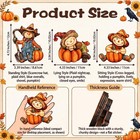 Kinzhaoauroia 3 Pack 4-5 Inches  Vintage Harvest Print  Warm Earth Tone