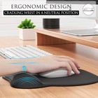 Mouse Pad With Gel Wrist Rest  Smooth Wrist Support Surface 9 4 X 8 1 In  Black