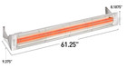 Infratech Wd6027ss 61 25    Dual Element 6 000 Watt 277v Electric Patio Heater New