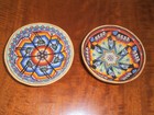 Huichol Beaded Art Two Bowls Handmade Mexico About 4 Inch Each