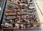 Lot Antique Planes Woodworking Bailey Stanley Craftsman Blades Parts Vintage No 