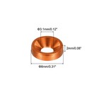 M3 Countersunk Washers anodized Aluminum Gaskets For Screw Rc 50pcs orange 