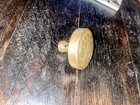 Antique Brass Ornate Salvage Round Door Knobs And Rectangular Door Plates Set