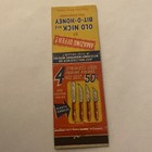 Vintage Matchbook Cover Matchcover  Old Nock And Bit O Honey Candy