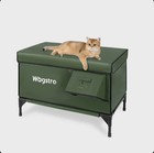 Weatherproof Heated Cat Shelter - Outdoor Feral Cat House Stray Waterproof