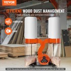 Dual Collector Wood Workshop Dust Container 3 Hp 1550 Cfm Filter Cleaner