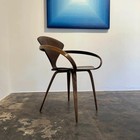 Vintage Mcm Norman Cherner Plycraft Mid Century Modern Walnut Pretzel Chair 