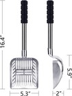 New Jumbo Metal Soft Padded Handle Grip Kitty Cat Litter Sifter Scoop 16 Inches