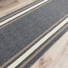 Custom Size Rubber Solid Bordered Design Grey Non Slip Washable Runner Rug