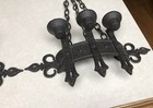 Set 2 Vtg Sexton Cast Iron Gothic Castle Brutalist Sconce Candle W  Chains Wall
