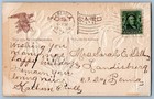 1908 Best Wishes Embossed Airbrushed Flowers Antique Victorian Postcard