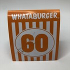  60 Individual Whataburger Restaurant Table Tent Numbers - Glossy