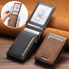 Suteni Men   s Slim Pu Leather Wallet Rfid Card Holder Flip Id Window Elegant